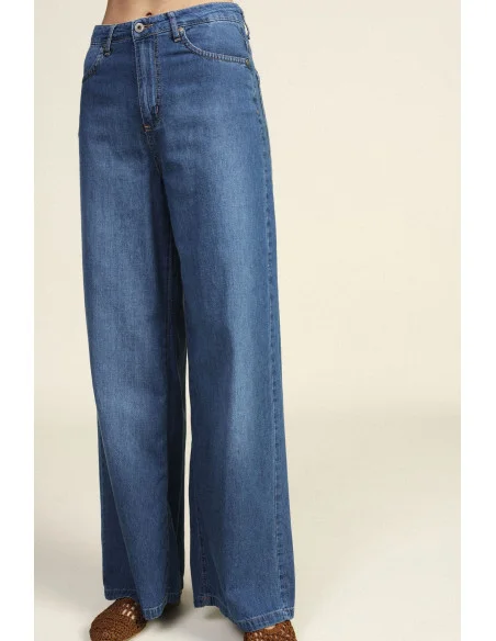 Jeans A Gamba Ampia Con Cinque Tasche Dixie