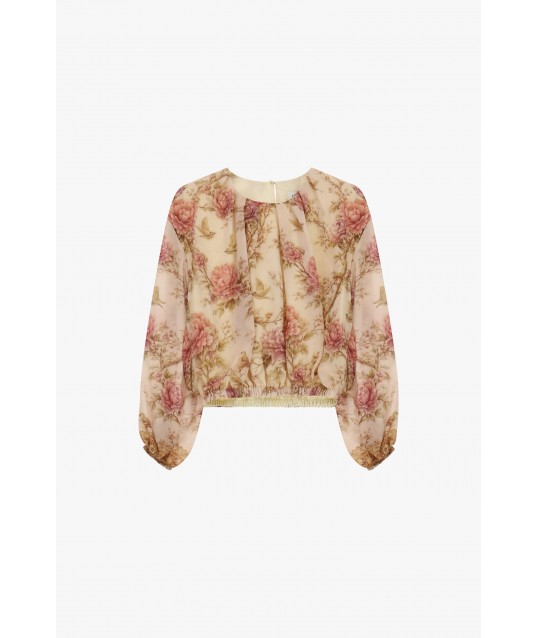 Top à manches longues et imprimé floral Dixie