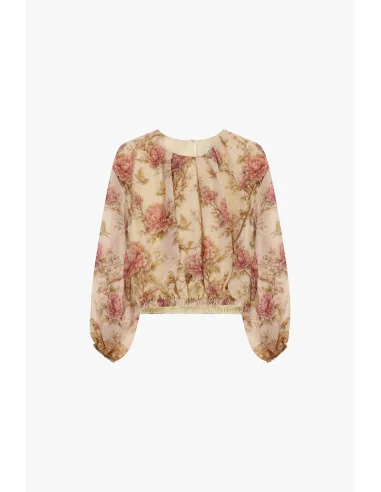 Top Con Maniche Lunghe E Stampa Floreale Dixie