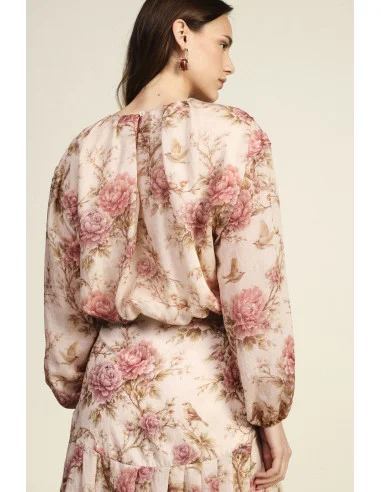 Top à manches longues et imprimé floral Dixie