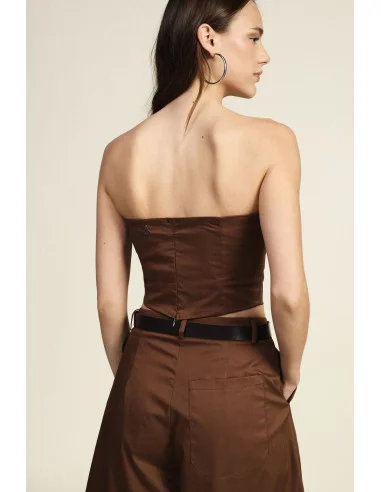 Dixie Structured Bandeau Top with Contoured Seams