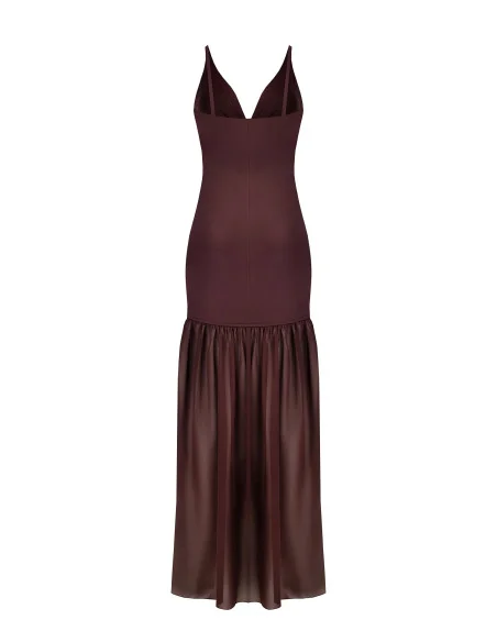 Rinascimento Long Pinafore Robe à pinces à volants en Georgette
