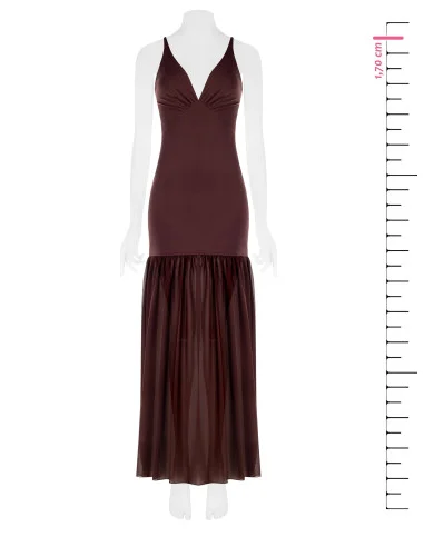 Rinascimento Long Pinafore Robe à pinces à volants en Georgette