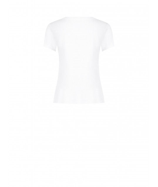 Rinascimento - T-shirt régulier en coton imprimé strass et marine