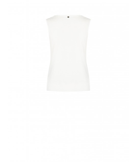 Top en maille de viscose avec perles et cristaux Rinascimento