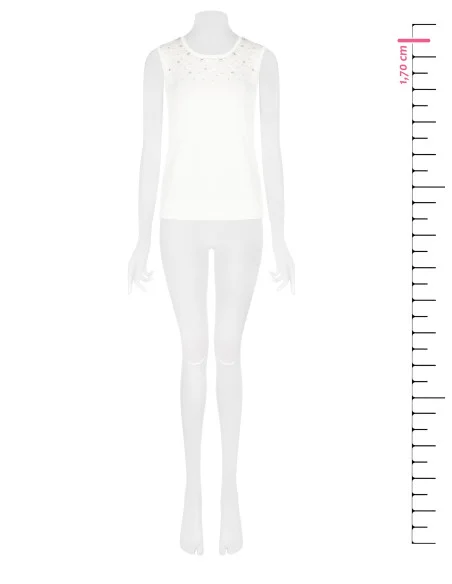 Top In Maglia In Misto Viscosa Con Perle E Cristalli Rinascimento