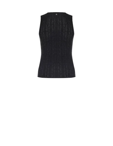 Rinascimento Cotton Tricot Collared Top