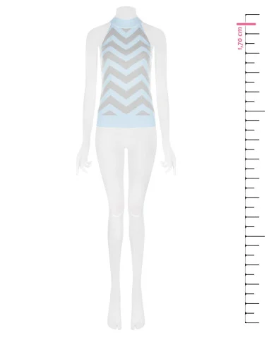 Top In Maglia Con Motivo Chevron E Filato In Lurex Rinascimento