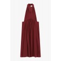 Long V-Neck Dress With Wide Pleats Dixie