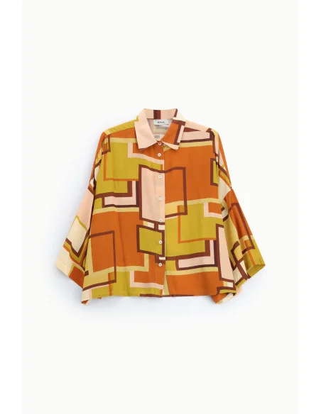 Dixie Multicoloured Geometric Pattern Wide Shirt