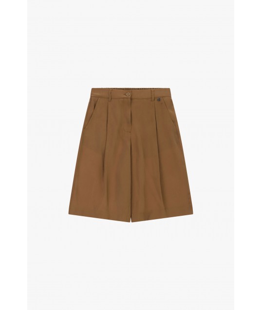 Short taille haute avec pinces et poches latérales Dixie