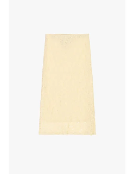 Gonna Midi Pizzo Traforato Vita Alta Dixie