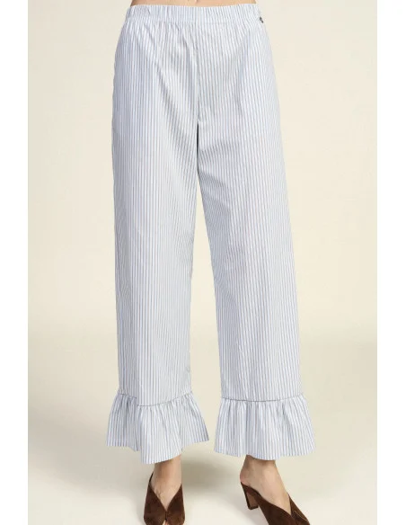 Striped Palace Trousers With Dixie Bottom Ruffle