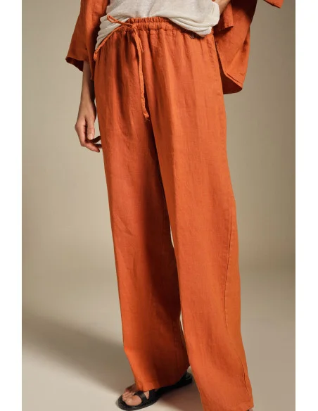 Trousers Ampi Con Vita Alta E Coulisse Dixie