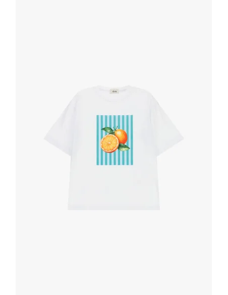 Dixie Front Print Citrus Short-Sleeve T-Shirt