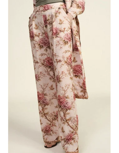 Pantalon palazzo large à imprimé floral Dixie