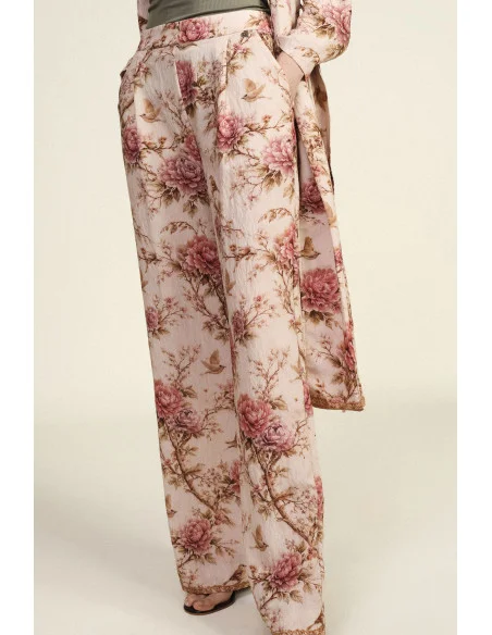 Pantalon palazzo large à imprimé floral Dixie