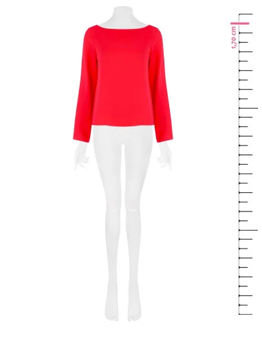 Rinascimento - Chemisier ajusté en satin opaque avec encolure barchetta