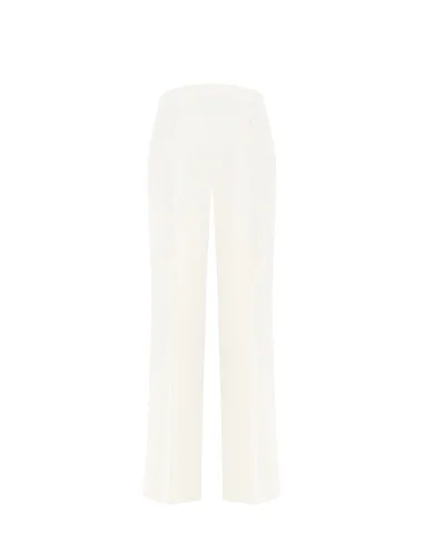 Pantalon palazzo en tissu fluide avec fermeture éclair latérale Rinascimento