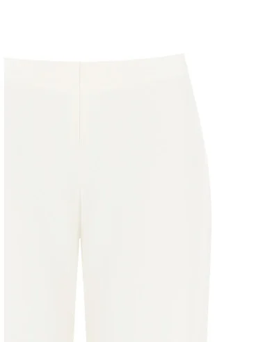 Palazzo Trousers in Fluid Fabric with Side Zip Rinascimento