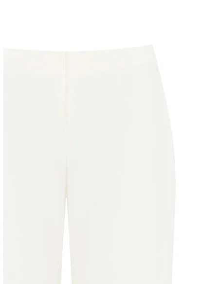 Palazzo Trousers in Fluid Fabric with Side Zip Rinascimento