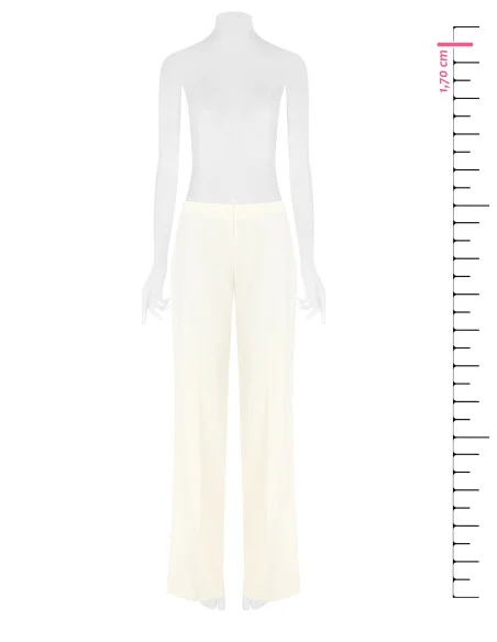 Pantalon palazzo en tissu fluide avec fermeture éclair latérale Rinascimento