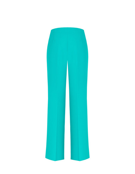 Pantaloni Palazzo In Tessuto Fluido Con Zip Laterale Rinascimento