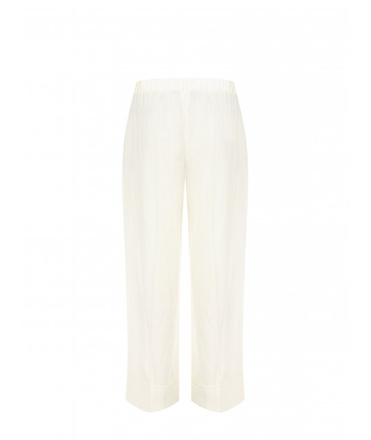 Mixed Viscose Palace Trousers Slightly Wrinkled Effect Rinascimento Curvy