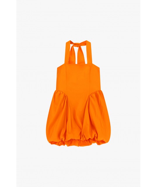 Robe courte à larges bretelles et bas ballon Dixie