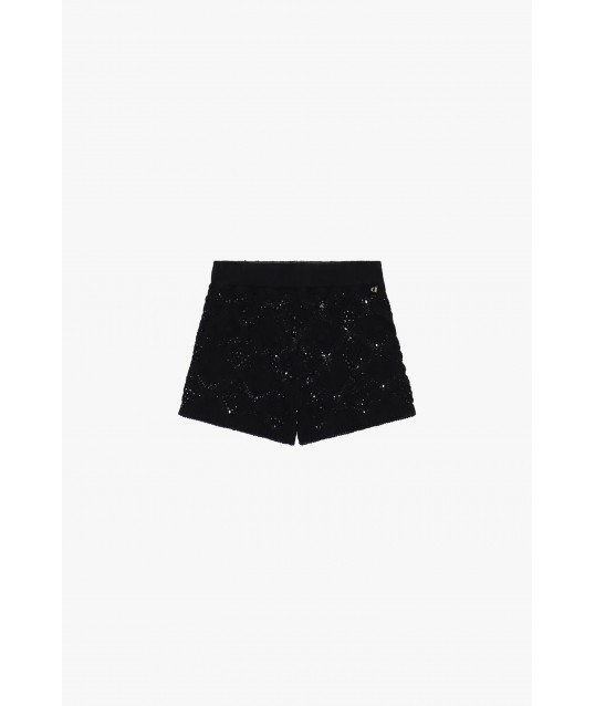 Perforated Knitted Shorts With Elasticated Waistband Dixie