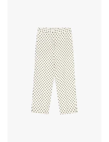 Pantalon court à pois avec taille régulière Dixie