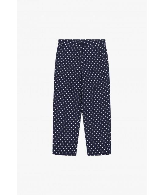 Pantalon court à pois avec taille régulière Dixie