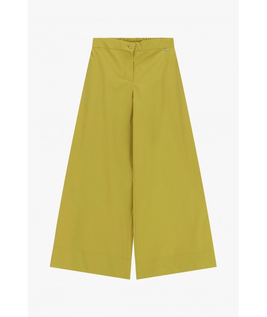 Palazzo Trousers With Elastic Waist And Button Detail Dixie