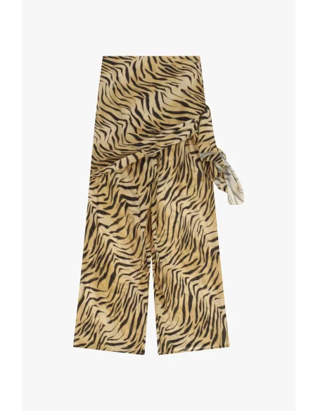 Palazzo Pantalon imprimé Animal Side Ribbon Dixie