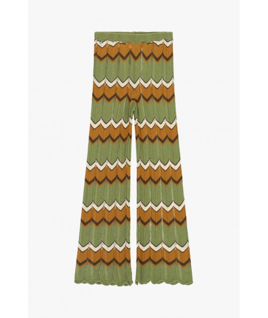 Pantalon Dixie en maille à chevrons