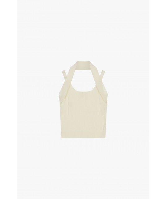Top A Costine Con Collo Alto E Spalle Scoperte Dixie