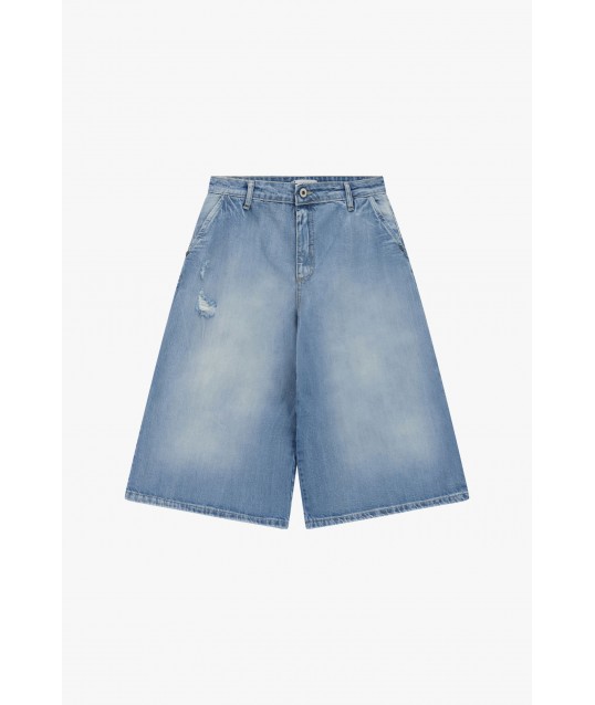Bermuda Shorts Five Pockets With Washed Effect Please
