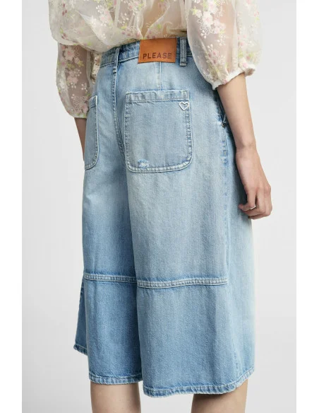 Bermuda Shorts Five Pockets With Washed Effect Please
