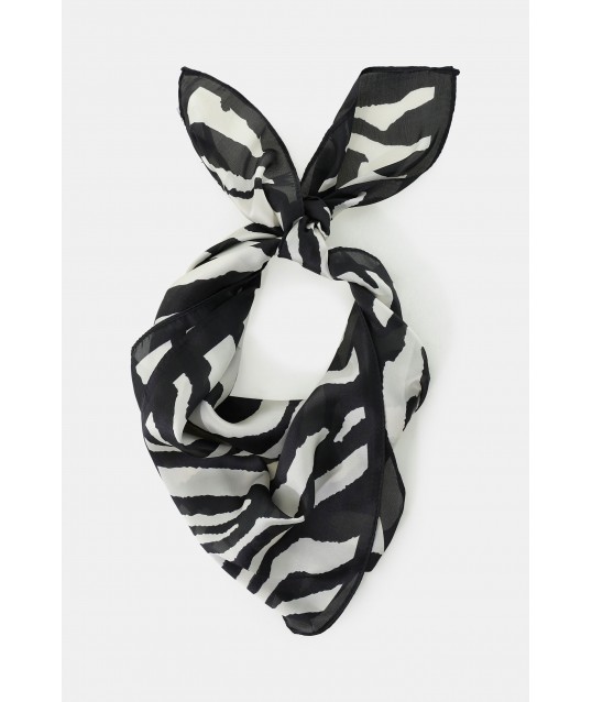 Foulard Stampa Zebrata Orlo Rifinito Leggero Please