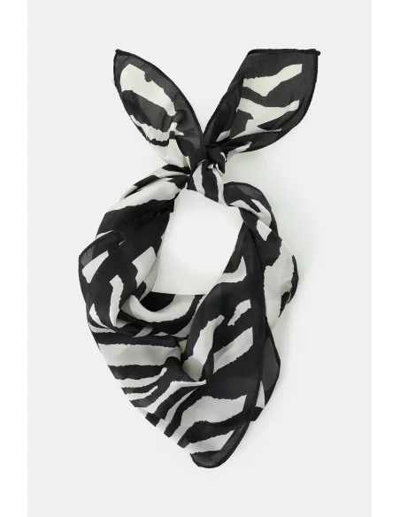 Foulard Stampa Zebrata Orlo Rifinito Leggero Please