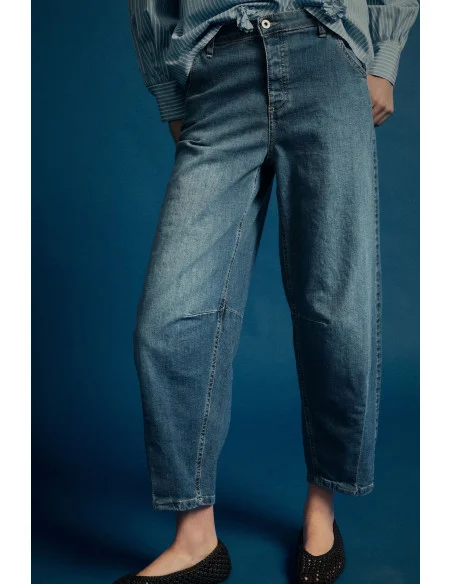 Jeans A Gamba Ampia Con Taglio Baloon Please