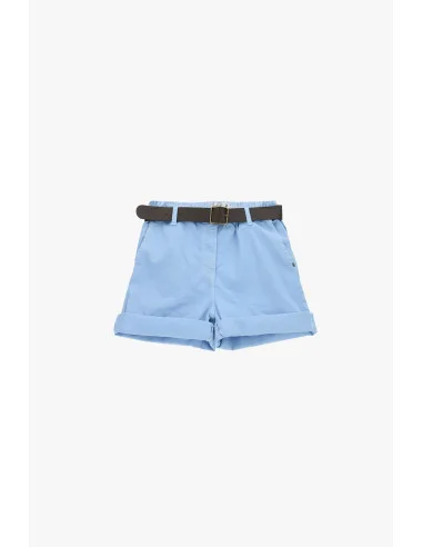 Regular-Fit Shorts with Belt and Turn-Up Please