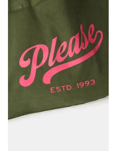 Large Shopper Bag With Front Print Please