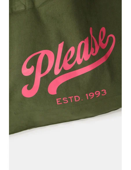 Large Shopper Bag With Front Print Please