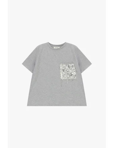 Short-Sleeve T-Shirt with Pocket and Sequins Dixie