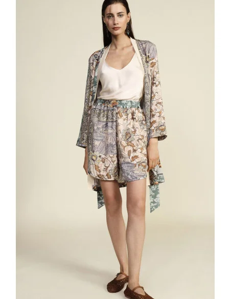 Regular-Fit Shorts with Mixed Floral Print Dixie