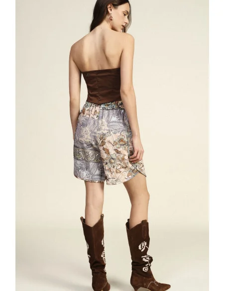 Regular-Fit Shorts with Mixed Floral Print Dixie
