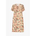 Floral Print Midi Dress With Short Sleeves Dixie