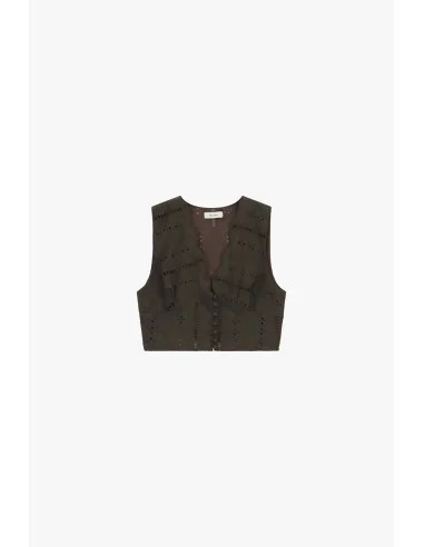 Top Corto Traforato Con Scollo Smerlato Dixie