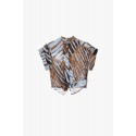 Camicia Crop Con Nodo Frontale E Maniche Corte Dixie